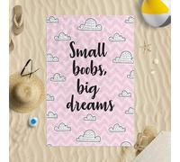 147x99.1cm Piccolo Tette Grande Dreams Microfibra Beach Telo Divertente Regalo