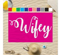 147x99.1cm Qualsiasi Colore Wifey Design Microfibra Beach Telo Matrimonio Regalo