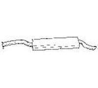 148 cv Silenziatore posteriore per Alfa 164 164 2.0 T.SPARK 1962 cc 109 KW 148 C