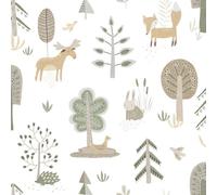 14802 - Little Explorers 2 Country Animals Green Galerie Wallpaper