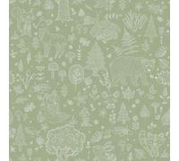 14805 - Little Explorers 2 Forest Kingdom Green Galerie Carta Da Parati