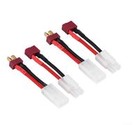 14AWG Silicone T Connector Cable 50mm 2 Pairs | 14AWG pure copper core, high conductivity, low resistance, safe power transmission for RC cars