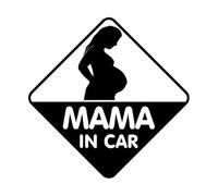 14CMx14CM MAMA IN AUTO INCINTA A BORDO AUTOADESIVO della DECALCOMANIA del BAMBINO per AUTO Nero/Argento Auto paraurti a parete porta Moto bicicletta elettrica decal adesivi decorativi