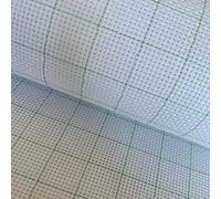 14CT Easy Count Thread Grid Aida Cloth ricamo a punto croce, tessuto a griglia verde, 150 x 50 cm