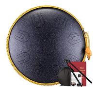 14in 15 Notes Drum Tongue In Acciaio, D Tank Tank Tamburo Manuale, Per Yoga, Meditazione, Musicoterapia, Con Mazze, Borsa Da Trasporto, Libro Tutorial, Con Decorazione A Corda (Color : Black)