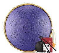 14in 15 Notes Drum Tongue In Acciaio, D Tank Tank Tamburo Manuale, Per Yoga, Meditazione, Musicoterapia, Con Mazze, Borsa Da Trasporto, Libro Tutorial, Con Decorazione A Corda (Color : Purple)