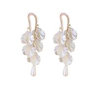 14K Gold Plated Vintage Stud Earrings for Women Fashionable Minimalist Classical Baroque Pearl Earrings Fashion Bridal Wedding Gift