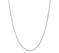 14k Oro Bianco 1.4mm Lucido Massiccio Cavo Link Catena Con / Gancetto a Levetta