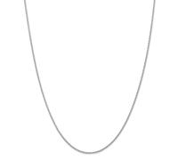 14k Oro Bianco 1.5mm Massiccio Parigino Grano Catena Con / a Moschettone 35.6cm