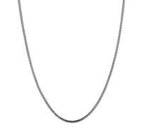 14k Oro Bianco 2.5mm Solido Tinta Unita Franco Catena Con / a Moschettone 40.6cm