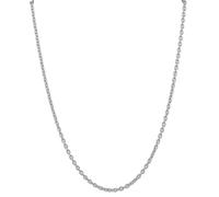 14k Oro Bianco 3.2mm Lucido Massiccio Cavo Link Catena Con / Gancetto a Levetta