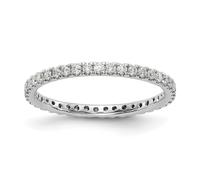 14k Oro Diamante Eternity Fede Nuziale U-Cut Misure Anello 4 A 10 1/2 KT A 3 KT