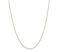 14k Oro Giallo 0.65mm Solido Rotondo Serpente Catena Con / a Moschettone