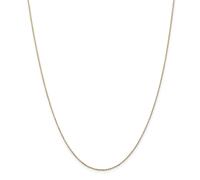 14k Oro Giallo 0.80mm Solido Diamante Taglio Cavo Link Catena Con / a