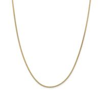 14k Oro Giallo 1.8mm Solido Tinta Unita Grano Catena Con / a Moschettone