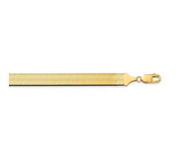 14k Oro Giallo 10mm Massiccio Setosa a Spina di Pesce Catena Con / Gancio 45.7cm