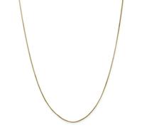 14k Oro Giallo 1mm Massiccio Ottagonale Serpente Catena Con / Gancio 40.6cm -