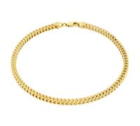 14k Oro Giallo 2.5mm Franco Scatola Quadrato Grano Foxtail Bracciale Uomo 22.9cm