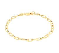 14k Oro Giallo 3mm Fermacarte Catena Rolo Cavo Link Bracciale Uomo Donna 20.3cm