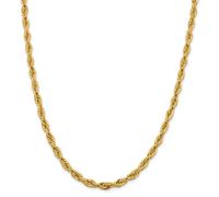 14k Oro Giallo 5.4mm Semi Solido Tinta Unita Corda Catena Con / Gancio 40.6cm -