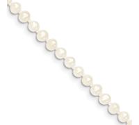14k Oro Giallo Bambini 3-4mm Bianco Acque Dolci Coltivate Perle Collana 35.6cm