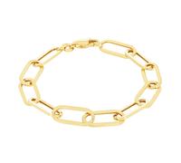 14k Oro Giallo Fermacarte 2mm-7mm Catena Cavo Rolo Bracciale Uomo Donna 17.8cm