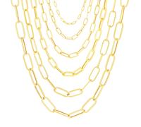 14k Oro Giallo Fermacarte 2mm-7mm Catena Cavo Rolo Collana Uomo Donna