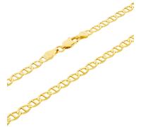 14K Oro Giallo Massiccio da Uomo 3mm Marinaio Ancora Link Catena Collana 50.8cm