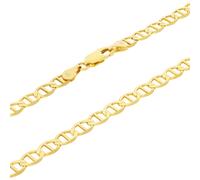14K Oro Giallo Massiccio da Uomo 4mm Marinaio Ancora Link Catena Collana 50.8cm