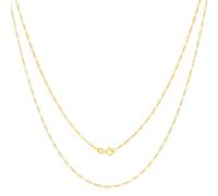 14K Oro Giallo Massiccio Figaro Collegamento Catena 1mm- 9.5mm Da Donna Collana