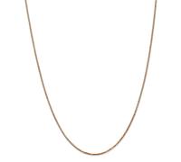 14k Oro Rosa 1.3mm Solido Tinta Unita Anello Quadrato Catena Con / a Moschettone