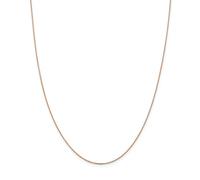 14k Oro Rosa 1mm Solido Diamante Taglio Cavo Link Catena Con / Moschettone