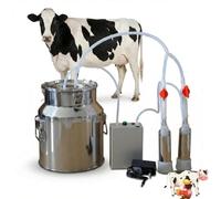 14L con Mungitrice in acciaio Inossidabile,macchina mungitrice per bovini e ovini,Mungitura Manuale Simulata,Arresto Automatico Quando Il Latte È Pieno Per Mucche E Pecore,(Bovini-14L)