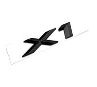 14mm * 30mm 3D ABS Nero Cromato Lettere Auto X1 Adesivo X1 E84 F48 U11 2013 2016 2014 207 2018 2019 Accessori for Lettere(Glossy Black,2016-2023)