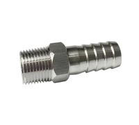 14mm Hose Barb OD To M14x1.5 Metric Male Thread 304 Stainless Steel High Pressure Pipe Fitting Barbed Connector
