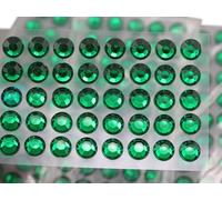 14mm SS60 Green Emerald Self Adhesive Acrylic Rhinestones Plastic Face Gems Stick On Body Jewels For DIY Cards And Invitations Crafts Bling Sticker - 5 Sheets - 250PCS