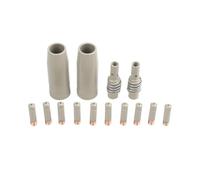 14pcs 15AK MIG Saldatore Punte Ugelli 0.9mm Rame Saldatura Set | Le punte di saldatura in rame rosso offrono un'eccezionale conduttività elettrica per operazioni di saldatura efficienti.