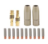 14Pcs 15AK Rivestimento Protezioni Ugello Saldatura Punte Rivestimento Proteggere Ugello Macchina Manicotto Protettivo Saldatura Professionale