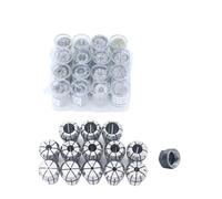 14PCS/17PCS ER20 Pinza a Molla 1-13mm Set Precisione 0.015/0.008 Con Dado ER20A for Fresatrice Incisione Tornio strumento (Color : Precision 0.015, Size : ER20(17PCS))