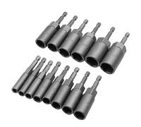 14Pcs 6-19mm Socket Cacciavite 1/4 "Drill Bit Adapter Drive Socket per Cacciavite Esagonale Bullone Strumento di Rimozione