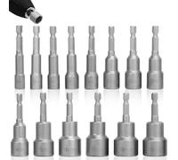 14Pcs Bussole Avvitatore per Trapano Elettrico, 6-19mm Bussole Chiavi Esagonali Magnetizzate Resistente Ruggine, Strumenti Acciaio Cacciavite & Impact Driver Professionisti per Hobby DIY & Officina