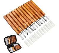 14Pcs Kit Di Strumenti per Intaglio Del Legno - Scalpelli per Intaglio Professio