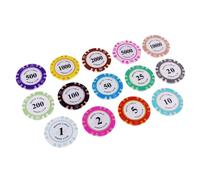 14pcs Poker Chips Casino Coins Clay Poker Chips Gambling Texas Gioco da tavolo