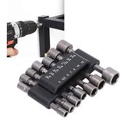 14Pcs Power Nut Driver 1/4in Hex Driver Drill Bit Set Shank Socket Tools Dado Setter SAE Metric Head esagonale Impact Nut Driver Bit per trapani, chiave a vite