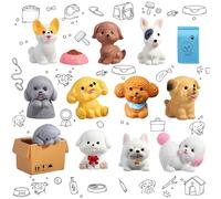14Pezzi Mini Cane Decorazioni per Torte, Decorazioni per Feste di Cane, Dog Decorazione Torta a Tema Barboncino Bulldog Carlino Topper per Cupcake per Bambini Feste di Cane, Baby Shower