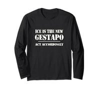 14th Amentment Resist Ice Is The New Gestapo Act Accordingly Maglia a Manica