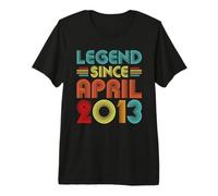 14th Birthday Idea Legend Since April 2013 14 Years Old Bday Maglietta Premium