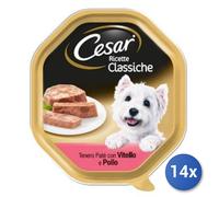14x Bundle Alimento Cane Cesar Selezioni Dell'Orto Pate' 150Grammi Vitello/Pollo