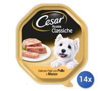 14x Bundle Cesar Ricetta Classica Vaschetta Pollo Manzo 150Gr