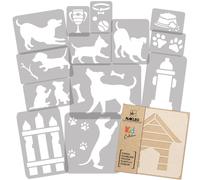 14x stencil riutilizzabili in PLASTICA 34cm a 9cm bambini CANI
